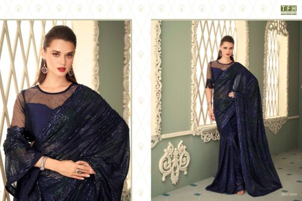 tfh sparkle-3 designer pure georgette saree - Image 11