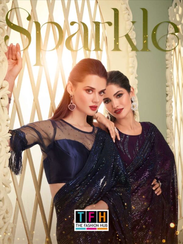 tfh sparkle-3 designer pure georgette saree - Image 14