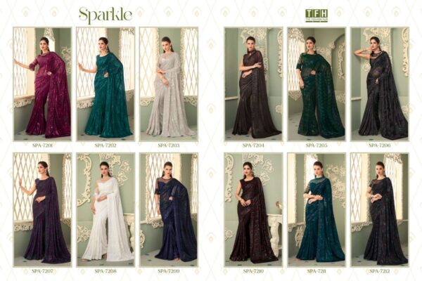 tfh sparkle-3 designer pure georgette saree - Image 15