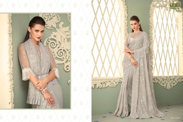 tfh sparkle-3 designer pure georgette saree - Image 3