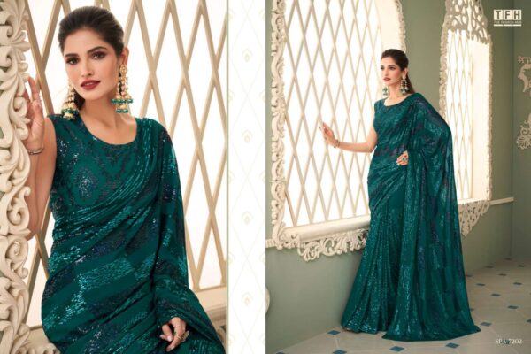 tfh sparkle-3 designer pure georgette saree - Image 4