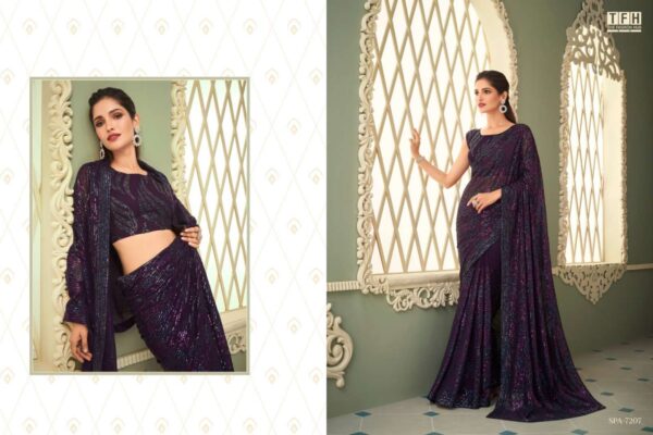 tfh sparkle-3 designer pure georgette saree - Image 7