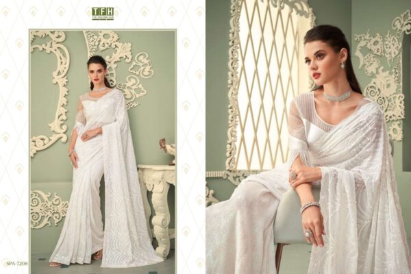 tfh sparkle-3 designer pure georgette saree - Image 9