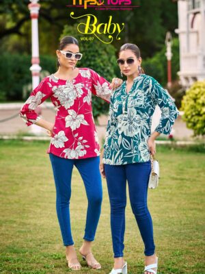 tips & tops - baby vol-7   tips tops baby vol 7 1001 1009 series rayon printed casual wear readymade short top buy wholesale su.jpeg