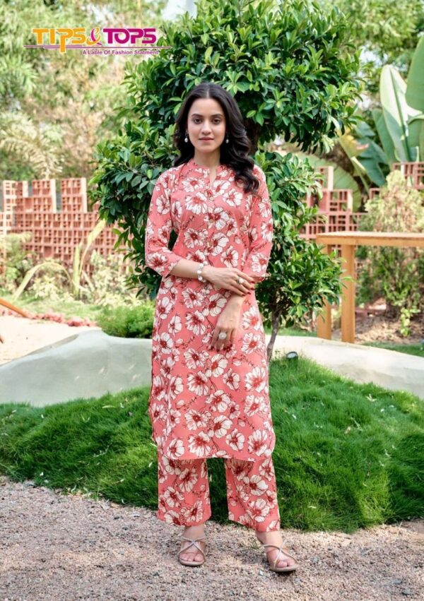 tips & tops cinderella vol 5 series 5001-5006 RAYON co-ord sets  tips & tops cinderella vol 5 series 5001-5006 RAYON co-ord sets, tips & tops cinderella vol 5 series 5001-5006 RAYON co-ord sets surat, tips & tops cinderella vol 5 series 5001-5006 RAYON co-ord sets new latest catalog, tips & tops cinderella vol 5 series 5001-5006 RAYON co-ord sets wholesale surat, tips & tops cinderella vol 5 series 5001-5006 RAYON co-ord sets single, tips & tops cinderella vol 5 series 5001-5006 RAYON co-ord sets catalog price, tips & tops cinderella vol 5 series 5001-5006 RAYON co-ord sets salwar suit, tips & tops cinderella vol 5 series 5001-5006 RAYON co-ord sets dresses, tips & tops cinderella vol 5 series 5001-5006 RAYON co-ord sets indian salwar suit, tips & tops cinderella vol 5 series 5001-5006 RAYON co-ord sets dress material tips tops cinderella vol 5 series 5001 5006 rayon co ord sets 5 2025 05 05 15 33 35 
                     tips & tops cinderella vol 5 series 5001-5006 RAYON co-ord sets
                     
                     
                     
                     Specification :
                     
                        
                           
						   
								Product Date:
								05-05-2025
							
                             							
								Name:
								Tips & Tops Cinderella Vol 5 Series 5001-5006 Rayon Co-ord Sets
							
																					
								Cname:
								Cinderella Vol 5 
							
														
								Brand:
								Tips & Tops
							
							
														
								Total Design:
								6 Pcs
							
														
														
								Per Piece Rate:
								INR 495
							
														
														
								Full Catalog Rate:
								INR 2970								+ (5 % GST) + Shipping Charge
								
							
														
														
								Weight:
								6 Kg
							
																					
								Moq:
								Minimum 6 Pcs
							
														
														
														
								Type:
								Cotton Kurtis, Printed Kurtis
							
														
							
							
														
								Fabric:
								
									Fancy Rayon								
							
																																																								
														
														
														
								Other Details:
								
	
		
			
			👏🏻👏🏻
			TIPS & TOPS
			Launching New Catalouge

			Catalouge : 💃 CINDERELLA Vol 05 💃

			 CO-ORD SET COLLECTION

			Fabric in Top : Heavy Reyon Print
			Spec. : Co-ord Set with Pocket
			Fabric in Bottom : Heavy Reyon Print

			Sleeves type : 3/4th
			No.of Designs : 6
			Size : M38, L40, XL42, XXL44, 3XL46
			Length : 44"

			Rate : 495 + GST 5%

			
			TIPS & TOPS 😊
			THANK YOU 🙏🏻