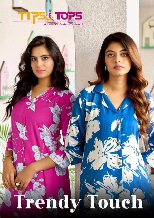 tips & tops - trendy touch   tips tops trendy touch 1001 1006 series rayon printed summer wear readymade cord set collection whol.jpeg