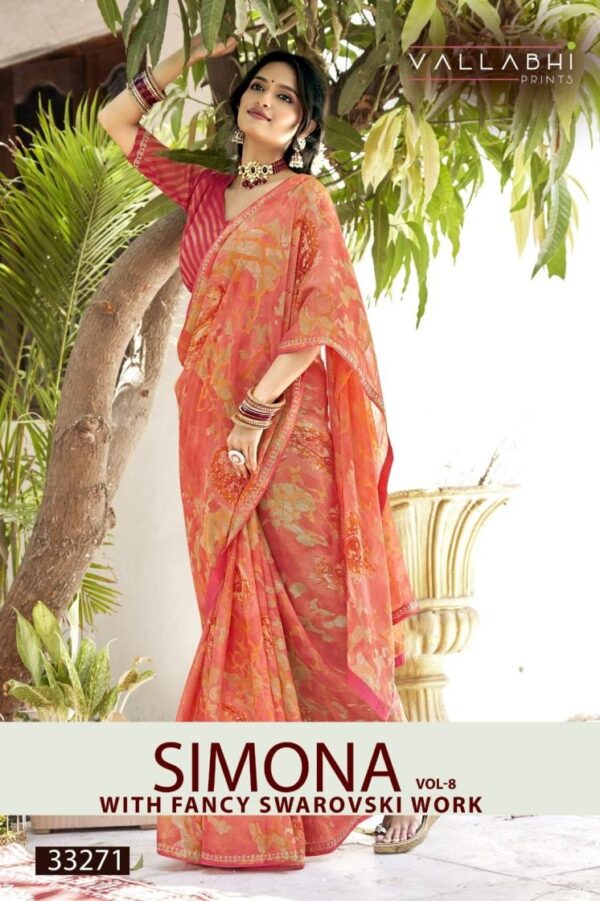 vallabhi print simona vol 8 series 33271-33276 chiffon wholesale saree  vallabhi print simona vol 8 series 33271-33276 chiffon wholesale saree, vallabhi print simona vol 8 series 33271-33276 chiffon wholesale saree surat, vallabhi print simona vol 8 series 33271-33276 chiffon wholesale saree new latest catalog, vallabhi print simona vol 8 series 33271-33276 chiffon wholesale saree wholesale surat, vallabhi print simona vol 8 series 33271-33276 chiffon wholesale saree single, vallabhi print simona vol 8 series 33271-33276 chiffon wholesale saree catalog price, vallabhi print simona vol 8 series 33271-33276 chiffon wholesale saree salwar suit, vallabhi print simona vol 8 series 33271-33276 chiffon wholesale saree dresses, vallabhi print simona vol 8 series 33271-33276 chiffon wholesale saree indian salwar suit, vallabhi print simona vol 8 series 33271-33276 chiffon wholesale saree dress material vallabhi print simona vol 8 series 33271 33276 chiffon wholesale saree 5 2025 04 30 15 48 47 
                     vallabhi print simona vol 8 series 33271-33276 chiffon wholesale saree
                     
                     
                     
                     Specification :
                     
                        
                           
						   
								Product Date:
								30-04-2025
							
                             							
								Name:
								Vallabhi Print Simona Vol 8 Series 33271-33276 Chiffon Wholesale Saree
							
																					
								Cname:
								Simona Vol 8 
							
														
								Brand:
								Vallabhi Prints
							
							
														
								Total Design:
								6 Pcs
							
														
														
								Per Piece Rate:
								INR 750
							
														
														
								Full Catalog Rate:
								INR 4500								+ (5 % GST) + Shipping Charge
								
							
														
														
								Weight:
								6 Kg
							
																					
								Moq:
								Minimum 6 Pcs
							
														
														
														
								Type:
								Printed Sarees
							
														
							
							
														
								Fabric:
								
									Chiffon								
							
																																																								
														
														
														
								Other Details:
								VALLABHI PRINT COLLECTION
CATALOG : SIMONA-08
SET : 6 PCS
PATTERN : ABSTRACT PRINT WITH SWAROVSAKI WORK
FABRIC : CHIFF