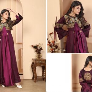 vardan silk moksh armani vol 1 series 51061-51064 Triva Silk gown with dupatta