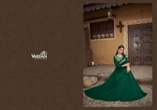 VARDAN SUGAR VOL-2 Heavy Maslin With Heavy Embroidery Inner Stiched gown - Image 3