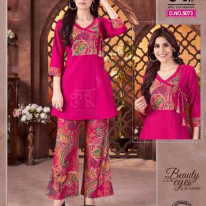 Vatican Co-ord Set With Value Additions & Designer Pattern