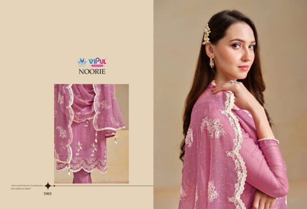 vipul fashion - noorie   vipul noorie 5961 5966 series heavy embroidered unstitch salwar kameez wholesale surat 1 2025 05 20 15 31 56.jpg vipul noorie 5961-5966 series heavy embroidered unstitch salwar kameez wholesale surat Catalogue Name : 20th May 2025 Name of Product : vipul fashion - noorie  No of Design : 6 Piece (MOQ : 1 Set) Product Rate Per Piece : ₹ 2226 / Per Piece Product Full Catalogue Rate : ₹ 13356 (GST Extra) Full Catalogue Weight : 6 KG Product Type & Size: unstitched Product Details: