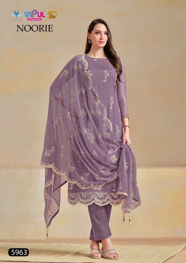 vipul fashion - noorie   vipul noorie 5961 5966 series heavy embroidered unstitch salwar kameez wholesale surat 7 2025 05 20 15 31 56.jpg vipul noorie 5961-5966 series heavy embroidered unstitch salwar kameez wholesale surat Catalogue Name : 20th May 2025 Name of Product : vipul fashion - noorie  No of Design : 6 Piece (MOQ : 1 Set) Product Rate Per Piece : ₹ 2226 / Per Piece Product Full Catalogue Rate : ₹ 13356 (GST Extra) Full Catalogue Weight : 6 KG Product Type & Size: unstitched Product Details: