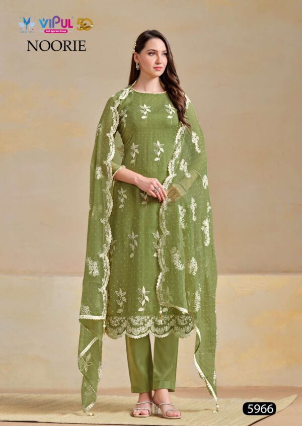vipul fashion - noorie   vipul noorie 5961 5966 series heavy embroidered unstitch salwar kameez wholesale surat 8 2025 05 20 15 31 56.jpg vipul noorie 5961-5966 series heavy embroidered unstitch salwar kameez wholesale surat Catalogue Name : 20th May 2025 Name of Product : vipul fashion - noorie  No of Design : 6 Piece (MOQ : 1 Set) Product Rate Per Piece : ₹ 2226 / Per Piece Product Full Catalogue Rate : ₹ 13356 (GST Extra) Full Catalogue Weight : 6 KG Product Type & Size: unstitched Product Details:
