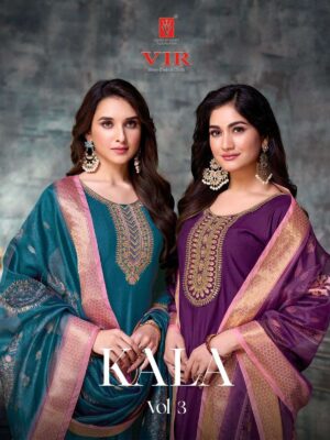 vir - kala vol-3   vir kala vol 3 3001 3006 series vertical with embroidered anarkali style salwar kameez supplier sura.jpeg
