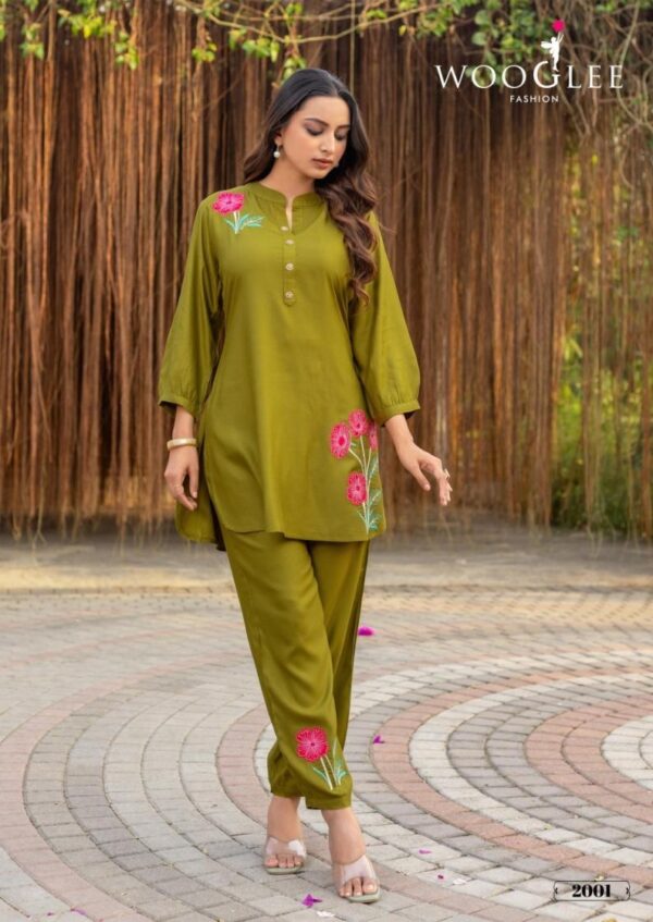 wooglee rich look series 2001-2004 Viscose Satin wholesale co-ord sets  wooglee rich look series 2001-2004 Viscose Satin wholesale co-ord sets, wooglee rich look series 2001-2004 Viscose Satin wholesale co-ord sets surat, wooglee rich look series 2001-2004 Viscose Satin wholesale co-ord sets new latest catalog, wooglee rich look series 2001-2004 Viscose Satin wholesale co-ord sets wholesale surat, wooglee rich look series 2001-2004 Viscose Satin wholesale co-ord sets single, wooglee rich look series 2001-2004 Viscose Satin wholesale co-ord sets catalog price, wooglee rich look series 2001-2004 Viscose Satin wholesale co-ord sets salwar suit, wooglee rich look series 2001-2004 Viscose Satin wholesale co-ord sets dresses, wooglee rich look series 2001-2004 Viscose Satin wholesale co-ord sets indian salwar suit, wooglee rich look series 2001-2004 Viscose Satin wholesale co-ord sets dress material wooglee rich look series 2001 2004 viscose satin wholesale co ord sets 1 2025 04 30 16 02 32 
                     wooglee rich look series 2001-2004 Viscose Satin wholesale co-ord sets
                     
                     
                     
                     Specification :
                     
                        
                           
						   
								Product Date:
								30-04-2025
							
                             							
								Name:
								Wooglee Rich Look Series 2001-2004 Viscose Satin Wholesale Co-ord Sets
							
																					
								Cname:
								Rich Look 
							
														
								Brand:
								Wooglee
							
							
														
								Total Design:
								4 Pcs
							
														
														
								Per Piece Rate:
								INR 995
							
														
														
								Full Catalog Rate:
								INR 3980								+ (5 % GST) + Shipping Charge
								
							
														
														
								Weight:
								4 Kg
							
																					
								Moq:
								Minimum 4 Pcs
							
														
														
														
								Type:
								Printed Kurtis, Kurti With Buttom
							
														
							
							
														
								Fabric:
								
									Heavy Viscose								
							
																																																								
														
														
														
								Other Details:
								Label : WOOGLEE
Catalog : Rich Look
Design : 4
Top  : Viscose Satin
Work : Thread & Patch work
Bottom : Viscose Satin
Size :  S(36), M(38), L(40), XL(42), XXL(44), 3XL(46)

Rate :  995/ Pic + GST

Dispatch with in 3-4 days