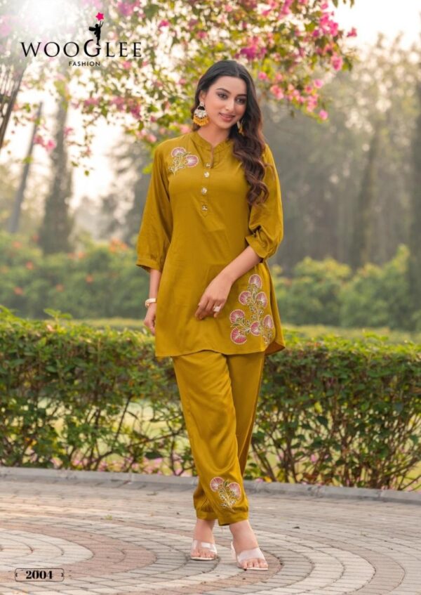 wooglee rich look series 2001-2004 Viscose Satin wholesale co-ord sets  wooglee rich look series 2001-2004 Viscose Satin wholesale co-ord sets, wooglee rich look series 2001-2004 Viscose Satin wholesale co-ord sets surat, wooglee rich look series 2001-2004 Viscose Satin wholesale co-ord sets new latest catalog, wooglee rich look series 2001-2004 Viscose Satin wholesale co-ord sets wholesale surat, wooglee rich look series 2001-2004 Viscose Satin wholesale co-ord sets single, wooglee rich look series 2001-2004 Viscose Satin wholesale co-ord sets catalog price, wooglee rich look series 2001-2004 Viscose Satin wholesale co-ord sets salwar suit, wooglee rich look series 2001-2004 Viscose Satin wholesale co-ord sets dresses, wooglee rich look series 2001-2004 Viscose Satin wholesale co-ord sets indian salwar suit, wooglee rich look series 2001-2004 Viscose Satin wholesale co-ord sets dress material wooglee rich look series 2001 2004 viscose satin wholesale co ord sets 4 2025 04 30 16 02 32 
                     wooglee rich look series 2001-2004 Viscose Satin wholesale co-ord sets
                     
                     
                     
                     Specification :
                     
                        
                           
						   
								Product Date:
								30-04-2025
							
                             							
								Name:
								Wooglee Rich Look Series 2001-2004 Viscose Satin Wholesale Co-ord Sets
							
																					
								Cname:
								Rich Look 
							
														
								Brand:
								Wooglee
							
							
														
								Total Design:
								4 Pcs
							
														
														
								Per Piece Rate:
								INR 995
							
														
														
								Full Catalog Rate:
								INR 3980								+ (5 % GST) + Shipping Charge
								
							
														
														
								Weight:
								4 Kg
							
																					
								Moq:
								Minimum 4 Pcs
							
														
														
														
								Type:
								Printed Kurtis, Kurti With Buttom
							
														
							
							
														
								Fabric:
								
									Heavy Viscose								
							
																																																								
														
														
														
								Other Details:
								Label : WOOGLEE
Catalog : Rich Look
Design : 4
Top  : Viscose Satin
Work : Thread & Patch work
Bottom : Viscose Satin
Size :  S(36), M(38), L(40), XL(42), XXL(44), 3XL(46)

Rate :  995/ Pic + GST

Dispatch with in 3-4 days
