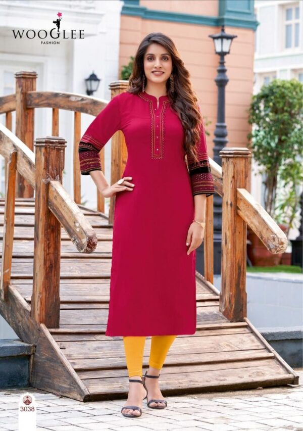 wooglee salonee vol 8 series 3037-3042 rayon wholesale kurti  wooglee salonee vol 8 series 3037-3042 rayon wholesale kurti , wooglee salonee vol 8 series 3037-3042 rayon wholesale kurti  surat, wooglee salonee vol 8 series 3037-3042 rayon wholesale kurti  new latest catalog, wooglee salonee vol 8 series 3037-3042 rayon wholesale kurti  wholesale surat, wooglee salonee vol 8 series 3037-3042 rayon wholesale kurti  single, wooglee salonee vol 8 series 3037-3042 rayon wholesale kurti  catalog price, wooglee salonee vol 8 series 3037-3042 rayon wholesale kurti  salwar suit, wooglee salonee vol 8 series 3037-3042 rayon wholesale kurti  dresses, wooglee salonee vol 8 series 3037-3042 rayon wholesale kurti  indian salwar suit, wooglee salonee vol 8 series 3037-3042 rayon wholesale kurti  dress material wooglee salonee vol 8 series 3037 3042 rayon wholesale kurti 2 2025 05 17 17 37 41 
                     wooglee salonee vol 8 series 3037-3042 rayon wholesale kurti 
                     
                     
                     
                     Specification :
                     
                        
                           
						   
								Product Date:
								17-05-2025
							
                             							
								Name:
								Wooglee Salonee Vol 8 Series 3037-3042 Rayon Wholesale Kurti 
							
																					
								Cname:
								Salonee Vol 8 
							
														
								Brand:
								Wooglee
							

														
								Total Design:
								6 Pcs
							
							
														
								Per Piece Rate:
								INR 460
							
							
														
								Full Catalog Rate:
								INR 2760								+ (5 % GST) + Shipping Charge
								
							
							
														
								Weight:
								6 Kg
							
																					
								Moq:
								Minimum 6 Pcs
							
							
							
														
								Type:
								Embroidery Kurti
							
							


														
								Fabric:
								
									Fancy Rayon								
							
																																																	
							
							
														
								Other Details:
								
	
		
			
			Brand Name : WOOGLEE....

			Catalog : Salonee vol 8

			Design : 6

			Fabric : Heavy Rayon
			Work : Tread & Hand work
			Size :S(36), M(38), L(40), XL(42), XXL(44), XXXL(46)

			Rate : 460/-  Pic + 5% GST  

			Dispatched with 3-4 days