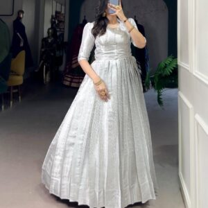 ynf5321 kanjivaram zari weaving work full stitch traditional gown with koti