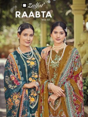 zulfat designer suits - raabta vol 7   zulfat designer suits raabta vol 7 colors heavy handwork cotton casual wear salwar kameez online sur.jpeg