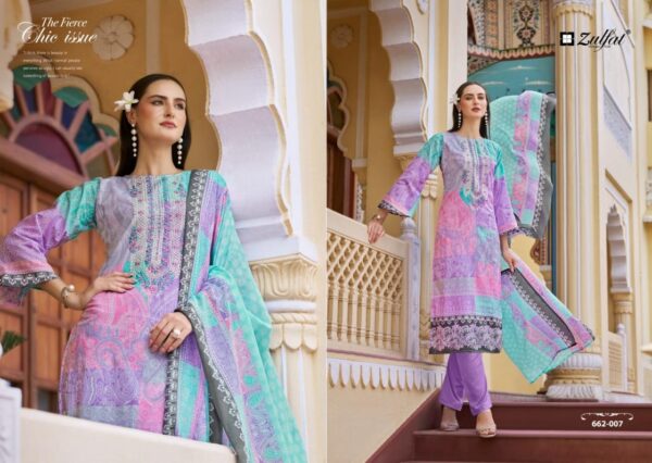 zulfat noor vol 3 series 662001-662008 cotton wholesale suit - Image 6