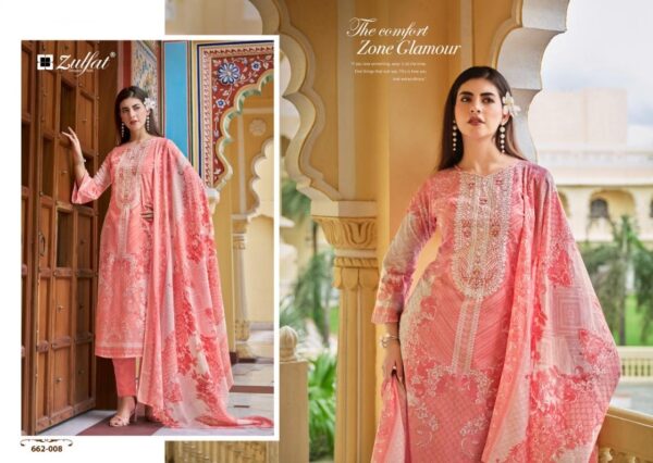 zulfat noor vol 3 series 662001-662008 cotton wholesale suit - Image 7