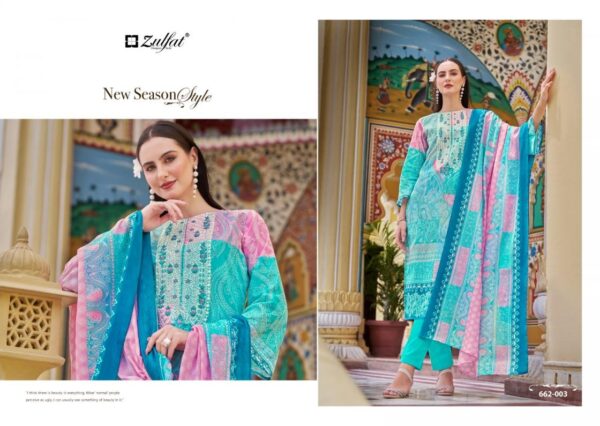 zulfat noor vol 3 series 662001-662008 cotton wholesale suit - Image 8