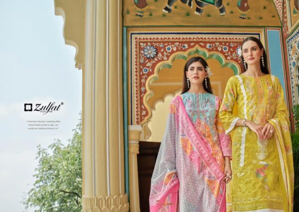 zulfat noor vol 3 series 662001-662008 cotton wholesale suit - Image 10