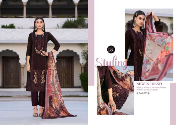 belliza designer studio - zarqash vol-6   belliza designer zarqash vol 6 colors jam with exclusie heavy embroidered slawar suits exporter surat 10 2025 06 02 15 56 28.jpg belliza designer zarqash vol-6 colors jam with exclusie heavy embroidered slawar suits exporter surat Catalogue Name : 2nd Jun 2025 Name of Product : belliza designer studio - zarqash vol-6  No of Design : 6 Piece (MOQ : 1 Set) Product Rate Per Piece : ₹ 795 / Per Piece Product Full Catalogue Rate : ₹ 4770 (GST Extra) Full Catalogue Weight : 6 KG Product Type & Size: unstitched Product Details: 
					 ZARQASH VOL 6 by BELLIZA
 COTTON MAL MAL DIGITAL
HEAVY KARACHI EMBROIDERY

BelliZa DesigNer StuDio

                     presents

            ZARQASH VOL 6
 premium designer collection
                 
Top: 100% Pure Heavy Jam with Designer Heavy Embroidery Work + Heavy Daman Boring Work with Scalloping (2.50 mtrs apx)

Dupatta: 100% Pure Cotton Mal Mal 4 side Box Digital Print (2.30 mtrs apx)

Bottom: 100% Pure Viscose Rayon(3 mtrs apx)

Pcs: 08

 Rate: 795/- + GST 
 
 Book Now