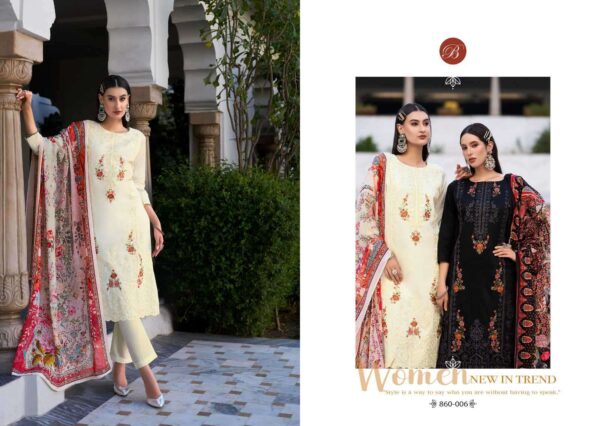 belliza designer studio - zarqash vol-6   belliza designer zarqash vol 6 colors jam with exclusie heavy embroidered slawar suits exporter surat 6 2025 06 02 15 56 28.jpg belliza designer zarqash vol-6 colors jam with exclusie heavy embroidered slawar suits exporter surat Catalogue Name : 2nd Jun 2025 Name of Product : belliza designer studio - zarqash vol-6  No of Design : 6 Piece (MOQ : 1 Set) Product Rate Per Piece : ₹ 795 / Per Piece Product Full Catalogue Rate : ₹ 4770 (GST Extra) Full Catalogue Weight : 6 KG Product Type & Size: unstitched Product Details: 
					 ZARQASH VOL 6 by BELLIZA
 COTTON MAL MAL DIGITAL
HEAVY KARACHI EMBROIDERY

BelliZa DesigNer StuDio

                     presents

            ZARQASH VOL 6
 premium designer collection
                 
Top: 100% Pure Heavy Jam with Designer Heavy Embroidery Work + Heavy Daman Boring Work with Scalloping (2.50 mtrs apx)

Dupatta: 100% Pure Cotton Mal Mal 4 side Box Digital Print (2.30 mtrs apx)

Bottom: 100% Pure Viscose Rayon(3 mtrs apx)

Pcs: 08

 Rate: 795/- + GST 
 
 Book Now