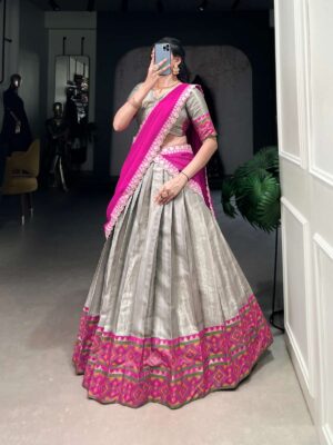 lnb - 2008   lnb 2008 jacquard silk fancy worked latest designer party wear lehenga collection wholesale surat 20.jpeg