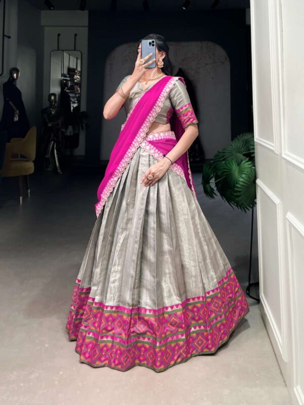lnb - 2008   lnb 2008 jacquard silk fancy worked latest designer party wear lehenga collection wholesale surat 20.jpeg