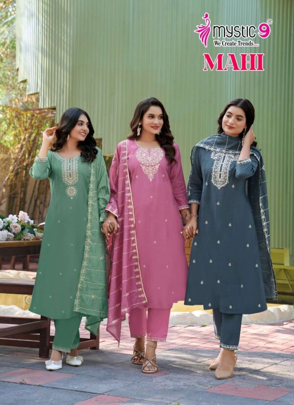 mystic 9 - mahi vol-1   mystic 9 mahi vol 1 1001 1008 series heavy vertican latest designer casual wear kurti supplier 2025.jpeg