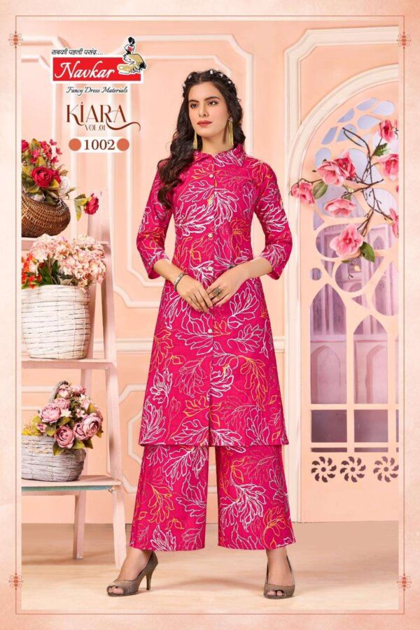 navkar - kiara vol-1   navkar kiara vol 1 1001 1006 series vertican discharge printed kurti supplier surat 4 2025 06 02 15 21 18.jpg navkar kiara vol-1 1001-1006 series vertican discharge printed kurti supplier surat Catalogue Name : 2nd Jun 2025 Name of Product : navkar - kiara vol-1  No of Design : 6 Piece (MOQ : 1 Set) Product Rate Per Piece : ₹ 451 / Per Piece Product Full Catalogue Rate : ₹ 2706 (GST Extra) Full Catalogue Weight : 6 KG Product Type & Size: M | L | XL | XXL Product Details: 
					 NAVKAR BRAND
(REDYMADE CATALOGUE) 
KIARA VOL
TOP: VERTICAN DISCHARGE PRINT
BOTTOM: VERTICAN DISCHARGE PRINT
 WITH POCKET 
SIZE:M,L,XL,2XL
RATE 451/- + GST 
SUPER QUALITY FABRICS 
BEST DESIGNS 
LATEST COLOURS
RICH COMBINATION 
BAG PACKING 
hurry !!!book new
Limited Editions