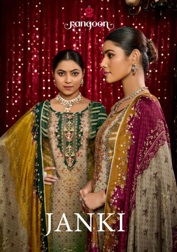 rangoon - janki   rangoon janki 5531 5534 series digital print swarovski daimond work readymade collection surat 2025.jpeg