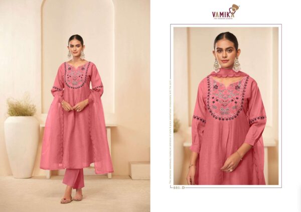 vamika - rasmalai vol-1   vamika rasmalai vol 1 colors cambric cotton with heavy handwork latest designer readymade salwar suit collection surat 2 2025 06 02 12 52 24.jpg vamika rasmalai vol-1 colors cambric cotton with heavy handwork latest designer readymade salwar suit collection surat Catalogue Name : 2nd Jun 2025 Name of Product : vamika - rasmalai vol-1  No of Design : 4 Piece (MOQ : 1 Set) Product Rate Per Piece : ₹ 1095 / Per Piece Product Full Catalogue Rate : ₹ 4380 (GST Extra) Full Catalogue Weight : 4 KG Product Type & Size: M | L | XL | XXL Product Details: 
					 Dear Sir/Madam
Vamika

Presents 
For This season Presenting Exclusive Super Hit Cermric Cotton 60*60 With Hand work
Catalogue Name:-
Rasmalai Vol-01
(4 Pcs )
(D.NO.601A To 601D)

Fabrics Details:-
Top:- Hevy Cemric 60*60 Cemric Cotton With Hevy Work With Hand Work With Cotton Inner

Bottom:-Hevy Cemric 60*60 Cotton

DUPPATTA:- Hevy Organza Ton to ton With Arco Work

Size- M-38, L-40, XL-42, XXL-44,

Des.Total:-4Pcs

Rate:-1095-(GST EXTRA)

Dispatch:-Ready

Hurry Up Book your Order Now

 Thanks For Your Kind Support 

Regard:-
Vamika
