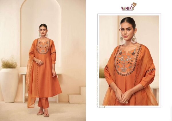 vamika - rasmalai vol-1   vamika rasmalai vol 1 colors cambric cotton with heavy handwork latest designer readymade salwar suit collection surat 3 2025 06 02 12 52 24.jpg vamika rasmalai vol-1 colors cambric cotton with heavy handwork latest designer readymade salwar suit collection surat Catalogue Name : 2nd Jun 2025 Name of Product : vamika - rasmalai vol-1  No of Design : 4 Piece (MOQ : 1 Set) Product Rate Per Piece : ₹ 1095 / Per Piece Product Full Catalogue Rate : ₹ 4380 (GST Extra) Full Catalogue Weight : 4 KG Product Type & Size: M | L | XL | XXL Product Details: 
					 Dear Sir/Madam
Vamika

Presents 
For This season Presenting Exclusive Super Hit Cermric Cotton 60*60 With Hand work
Catalogue Name:-
Rasmalai Vol-01
(4 Pcs )
(D.NO.601A To 601D)

Fabrics Details:-
Top:- Hevy Cemric 60*60 Cemric Cotton With Hevy Work With Hand Work With Cotton Inner

Bottom:-Hevy Cemric 60*60 Cotton

DUPPATTA:- Hevy Organza Ton to ton With Arco Work

Size- M-38, L-40, XL-42, XXL-44,

Des.Total:-4Pcs

Rate:-1095-(GST EXTRA)

Dispatch:-Ready

Hurry Up Book your Order Now

 Thanks For Your Kind Support 

Regard:-
Vamika