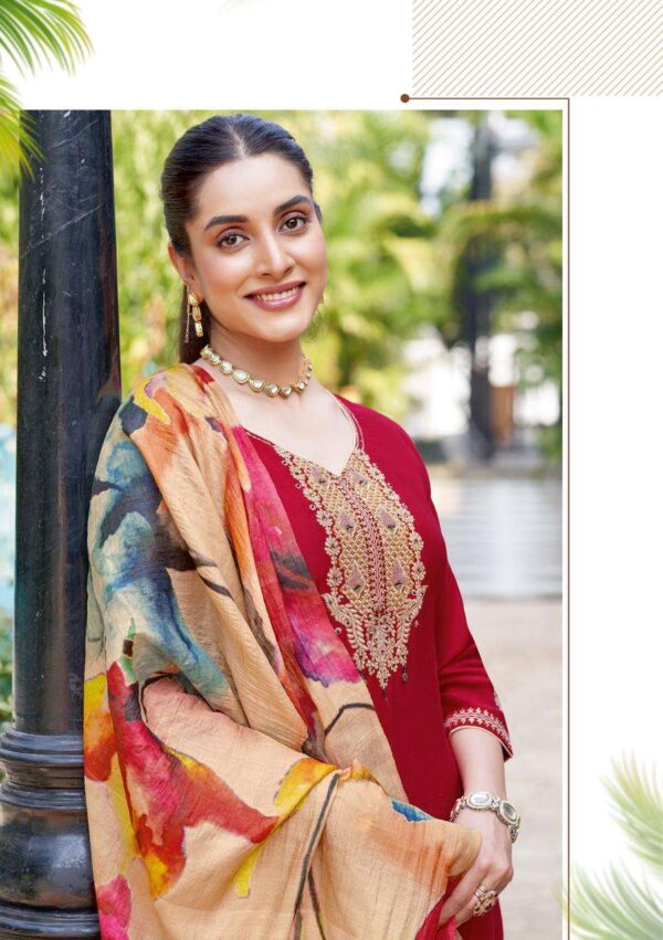 wooglee fashion - abhilasha   wooglee abhilasha 2001 2005 series viscose thred work salwar suit supplier surat 5 2025 06 02 16 20 30.jpg wooglee abhilasha 2001-2005 series viscose thred work salwar suit supplier surat Catalogue Name : 2nd Jun 2025 Name of Product : wooglee fashion - abhilasha  No of Design : 5 Piece (MOQ : 1 Set) Product Rate Per Piece : ₹ 995 / Per Piece Product Full Catalogue Rate : ₹ 4975 (GST Extra) Full Catalogue Weight : 5 KG Product Type & Size: S | M | L | XL | XXL | XXXL Product Details: 
					 
Label : WOOGLEE
Catalog : Abhilasha
Design : 5
Top  : Viscose Wevaing
Work : Thread & Hand work
Bottom : Viscose Wevaing
Duptta : Lagdi Musline Print
Size :  S(36), M(38), L(40), XL(42), XXL(44), 3XL(46)

Rate : Rs 995 / Pic + GST

Dispatch with in 3-4 days
 