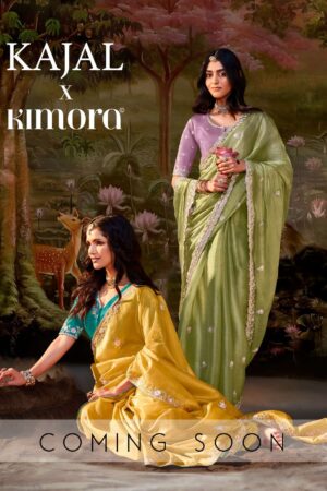 ON SALE KIMORA 8002 Kajal Vol-15 Traditional Latest Indian Women Designer Organza Saree
