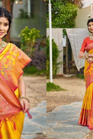 Bunawat Pochampalli-13 series 1001 to 1008 Sangam Prints Silk Woven Work Traditional Saree in wholesale surat