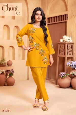 churii bell flower series 1001 to 1005 hit design vatican readymade combo co-ord set in wholesale surat