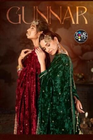 fourdots gunaar series 5091 to 5094 unstitched makhmal velvet suits in wholesale surat