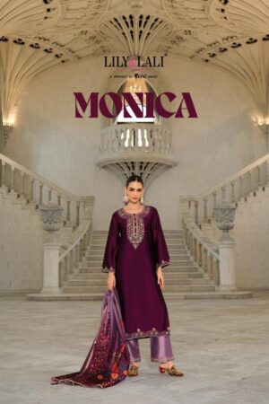 lily & lali monica series 27391 to 27394 exclusive silk readymade suit in wholesale surat
