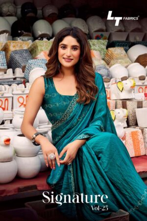 lt fashion signature vol 25 series 2501 to 2506 malai silk luxurious sarees in wholesale surat