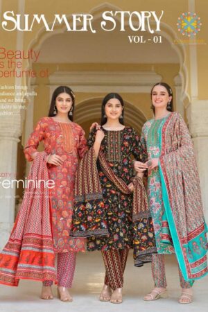 passion tree summer story vol 1 series 1001-1007 COTTON Wholesale Salwar Kameez in Surat