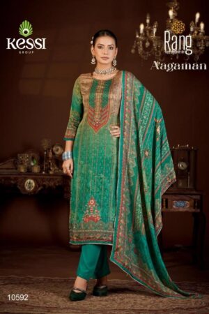 rang aagaman kessi series 10591 to 10594 attractive glass organza pakistani suit in wholesale surat
