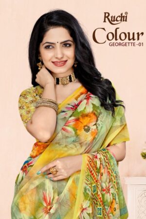 ruchi colour georgette vol 1 series 50701a to 50701F georgette best saree in wholesale surat