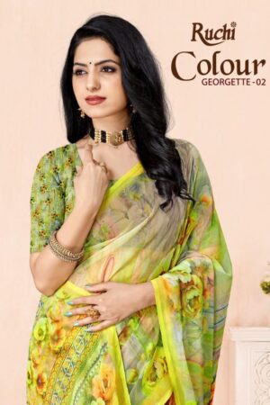 ruchi colour georgette vol 2 series 50702A to 50702F amazing georgette saree in wholesale surat