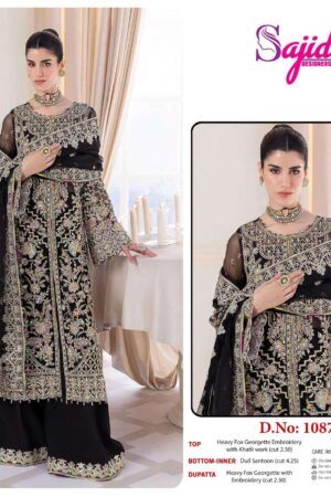 sajida designer 1087 georgette pakistani suits in wholesale surat