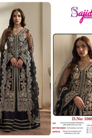 sajida designer 1088 georgette designer pakistani suit in wholesale surat