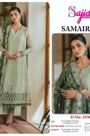 sajida designer samaira vol 2 1036 georgette pakistani party wear salwar kameez in wholesale surat